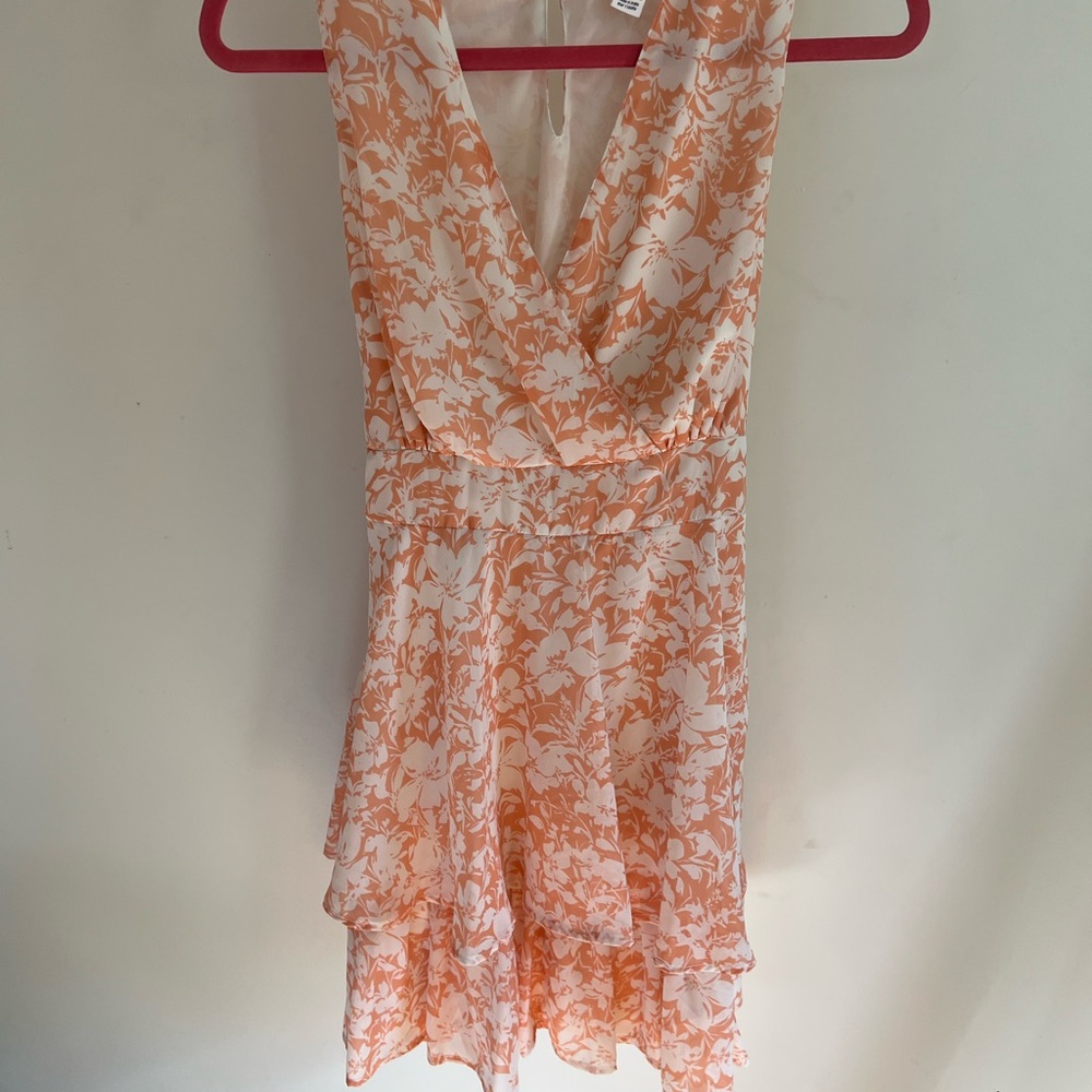 Japna High Low Dress in Orange Floral
